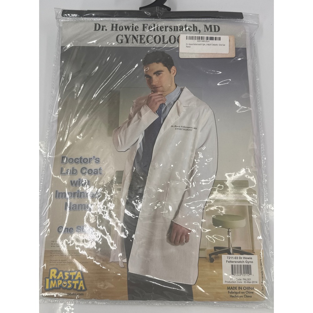 Rasta Imposta Dr Howie Feltersnatch MD Doctor Costume White One Size (sleeveless